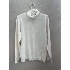 Architect Womens Sweater Size XL White Turtleneck Pullover NWTs